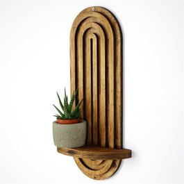 Hanah Home Raf269 Estante de Pared Nogal